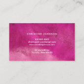 faux gold glitter seashell on pink business card (Back)
