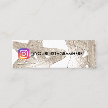 Faux Gold Glitter Star Social Media Instagram Mini Business Card by TwoTravelledTeens at Zazzle