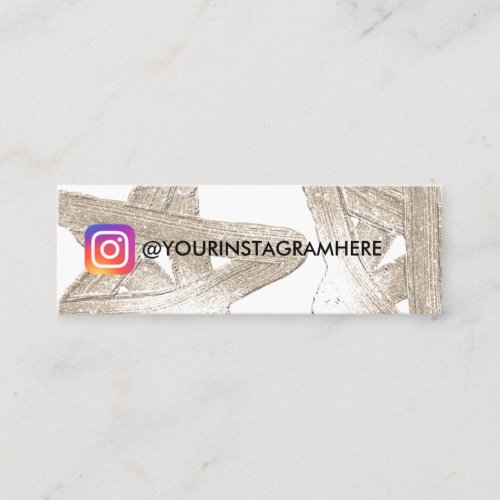 Faux gold Glitter star Social Media Instagram Mini Business Card