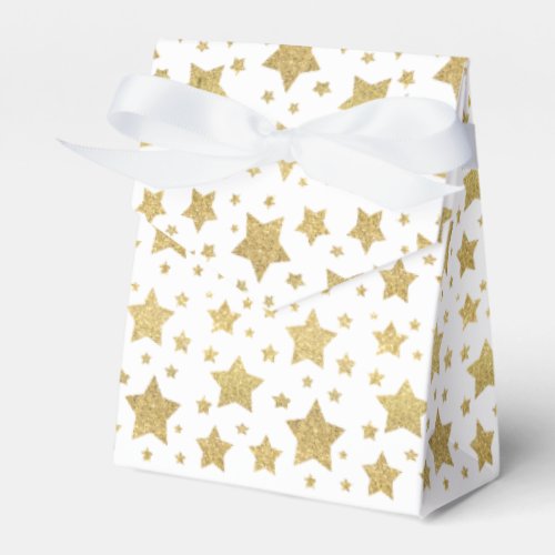faux gold glitter stars favor boxes