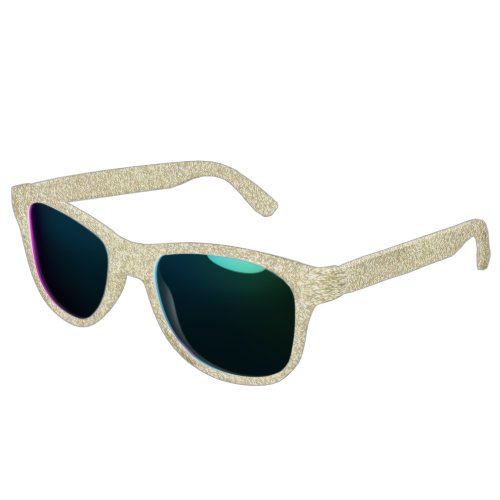 Faux Gold Glitter Sunglasses