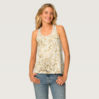 Faux Gold Glitter Tank Top
