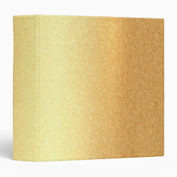 Faux Gold Glitter Trendy Elegant Design Golden 3 Ring Binder
