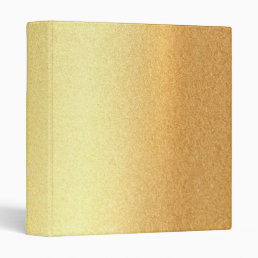 Faux Gold Glitter Trendy Elegant Design Modern 3 Ring Binder