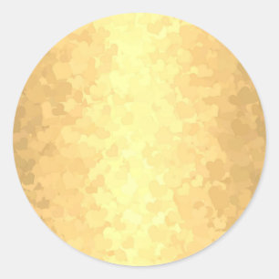 Faux Gold Hearts Blank Template Glamour Golden Classic Round Sticker