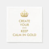 Faux Gold Keep Calm and Carry On Wedding Party