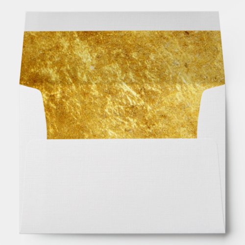 Faux Gold lined Envelope for Wedding Invitation