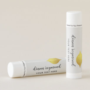 Faux Gold Lips with Her Name Lip Balm