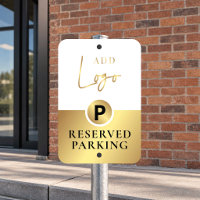 Faux Gold Logo Staff Client Reserved Parking