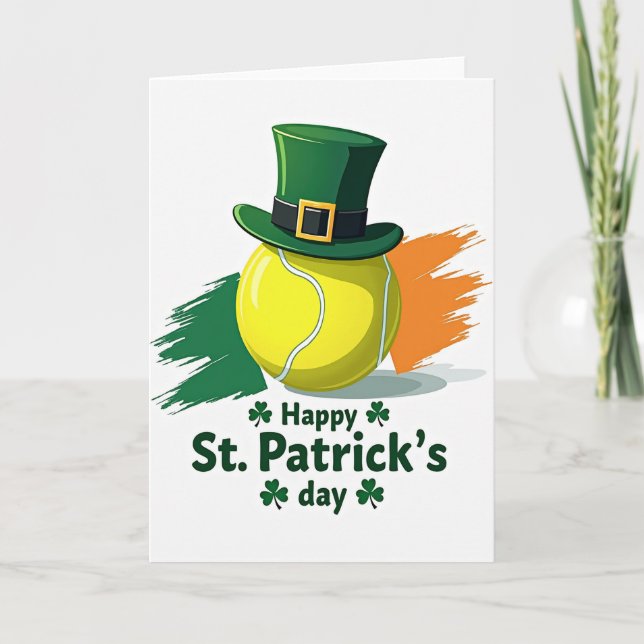 Faux Gold Luck St Patricks Day Card (Front)