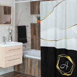 Faux Gold Luxury Black And White       Shower Curtain at Zazzle