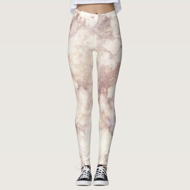 Faux Gold Marble Leggings (Front)