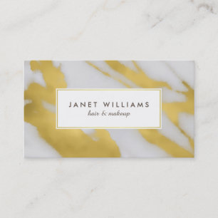 Faux Gold Marbled Abstract Elegance Business Card