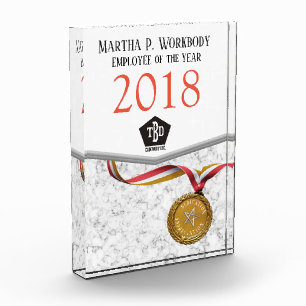 Faux gold medal Employee of the Year award