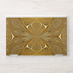 Faux Gold Metal Pattern Design HP Laptop Skin