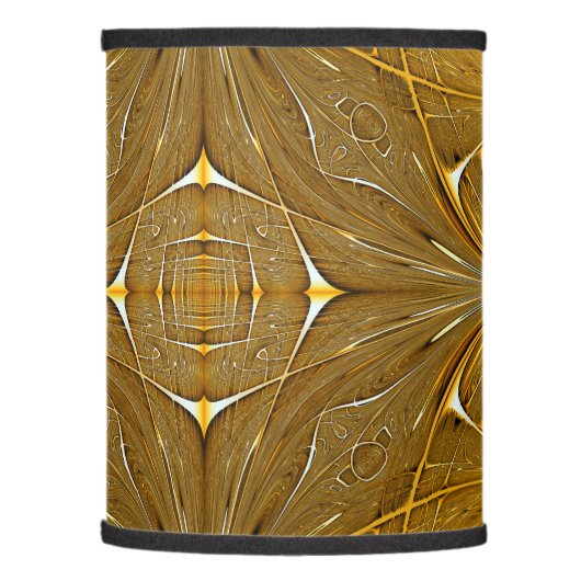 Faux Gold Metal Pattern Design Lamp Shade (Left)