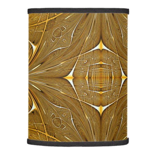 Faux Gold Metal Pattern Design Lamp Shade (Right)
