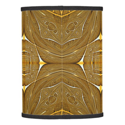 Faux Gold Metal Pattern Design Lamp Shade (Back)