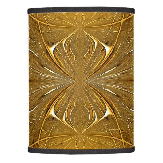 Faux Gold Metal Pattern Design Lamp Shade (Front)