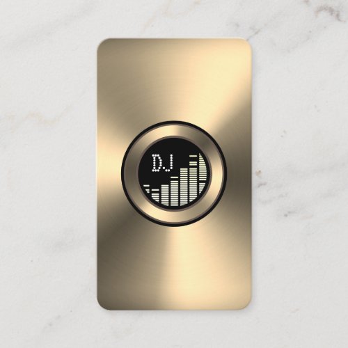 Faux gold metal plate player Business Card