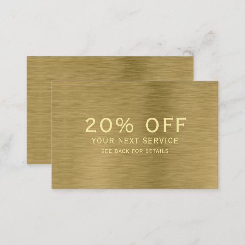 Faux Gold Metal Texture Discount Voucher