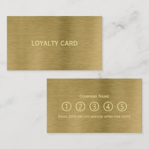 Faux Gold Metal Texture Loyalty Card