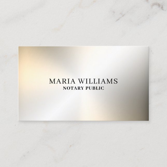 Faux gold metal texture surface minimal business card (Front)