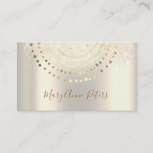 faux gold metallic effect business card