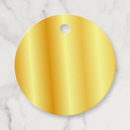 Faux Gold Metallic Look Add Monogram Text Logo Favor Tags