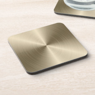 Faux Gold Metallic Look Beverage Coaster
