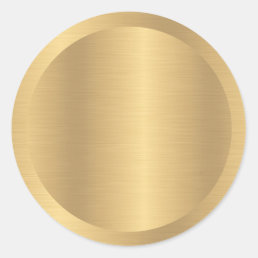 Faux Gold Metallic Look Blank Elegant Template Classic Round Sticker