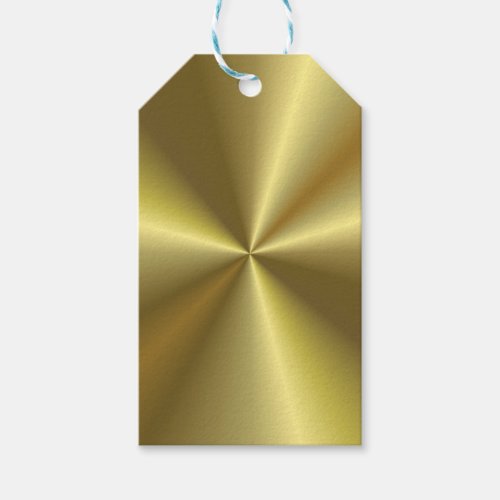 Faux Gold Metallic Look Blank Elegant Template Gift Tags