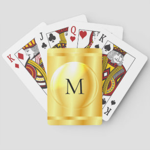 Faux Gold Metallic Look Blank Elegant Template Poker Cards