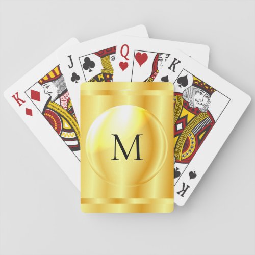 Faux Gold Metallic Look Blank Elegant Template Poker Cards