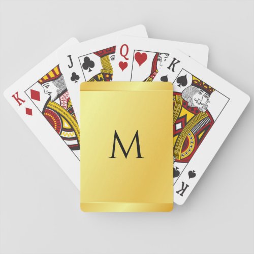 Faux Gold Metallic Look Blank Template Custom Poker Cards