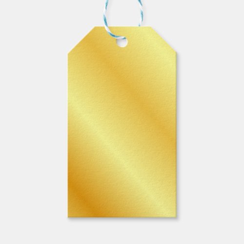 Faux Gold Metallic Look Blank Template Elegant Gift Tags
