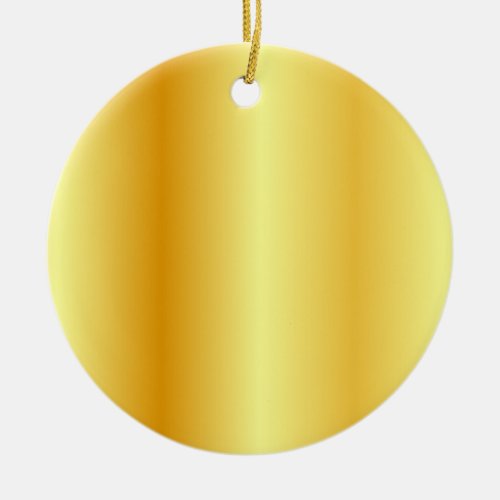 Faux Gold Metallic Look Custom Blank Template Ceramic Ornament