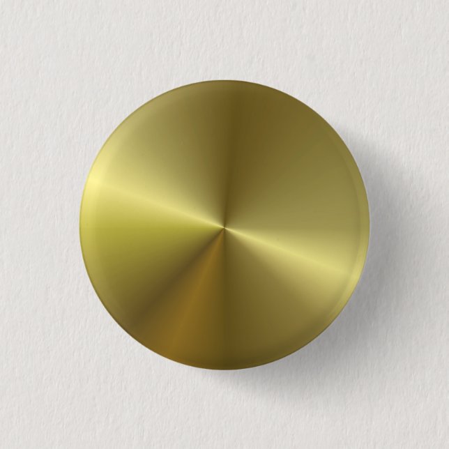 Faux Gold Metallic Look Elegant Blank Template Button (Front)