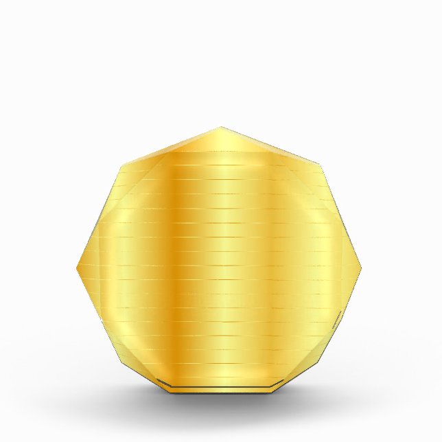 Faux Gold Metallic Look Elegant Custom Template Acrylic Award (Front)