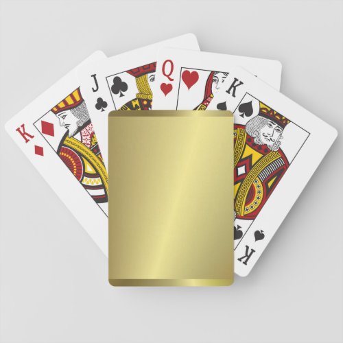 Faux Gold Metallic Look Elegant Modern Trendy Playing Cards