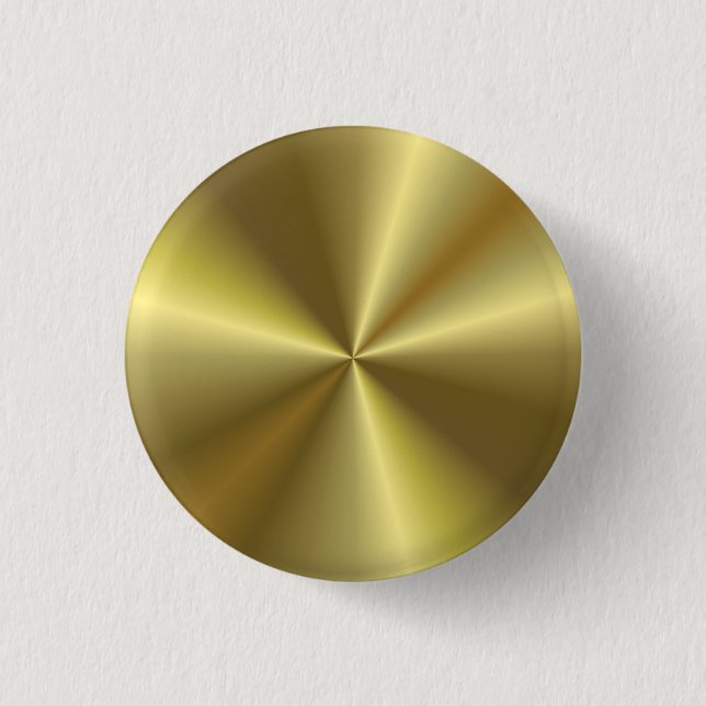 Faux Gold Metallic Look Glamorous Blank Template Button (Front)