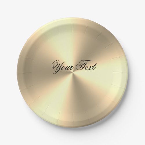 Faux gold metallic look luxury paper plates