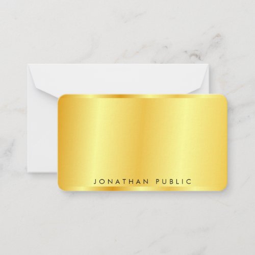 Faux Gold Metallic Look Personalized Template