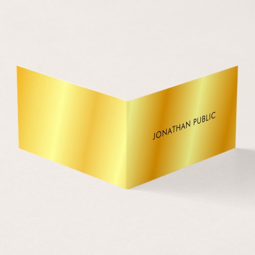 Faux Gold Metallic Look Template Modern Elegant Business Card