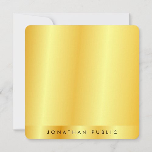 Faux Gold Metallic Look Template Personalized