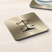 Faux Gold Metallic with Scales Of Justice