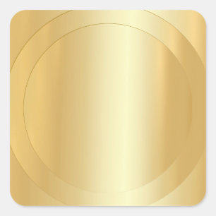Faux Gold Modern Add Your Text Blank Template Square Sticker