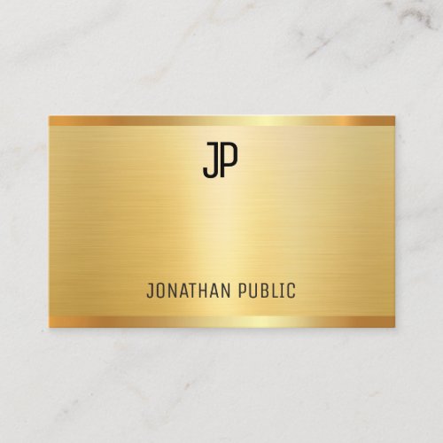 Faux Gold Modern Elegant Professional Template Business Card