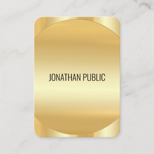 Faux Gold Modern Elegant Template Custom Luxury Business Card