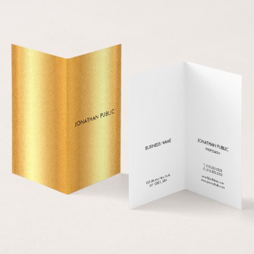 Faux Gold Modern Minimalist Elegant Professional Business Card